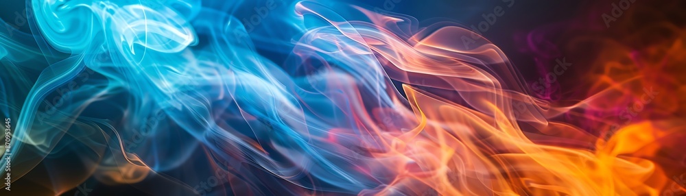Abstract smoke swirls in various colors, close up, ephemeral beauty, whimsical, composite, dark studio backdrop Abstract smoke swirls in various colors, close up, ephemeral beauty, whimsical, composite, dark studio backdrop