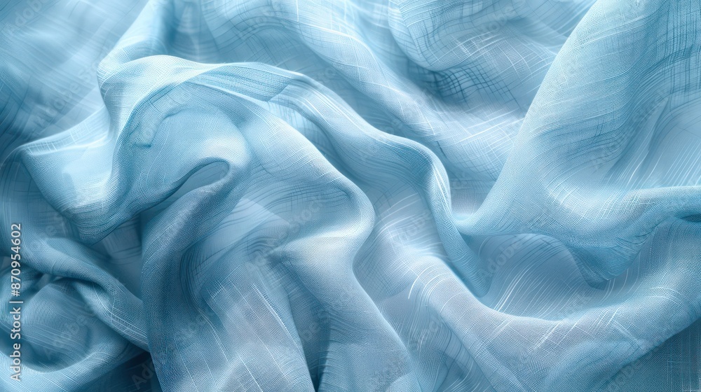 Obraz premium Arctic light blue abstract vintage fabric background for design. Fabric cloth canvas texture. Rough, grain. Matte, blue grey