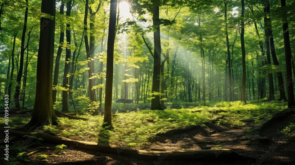 Obraz premium rays sun shining down