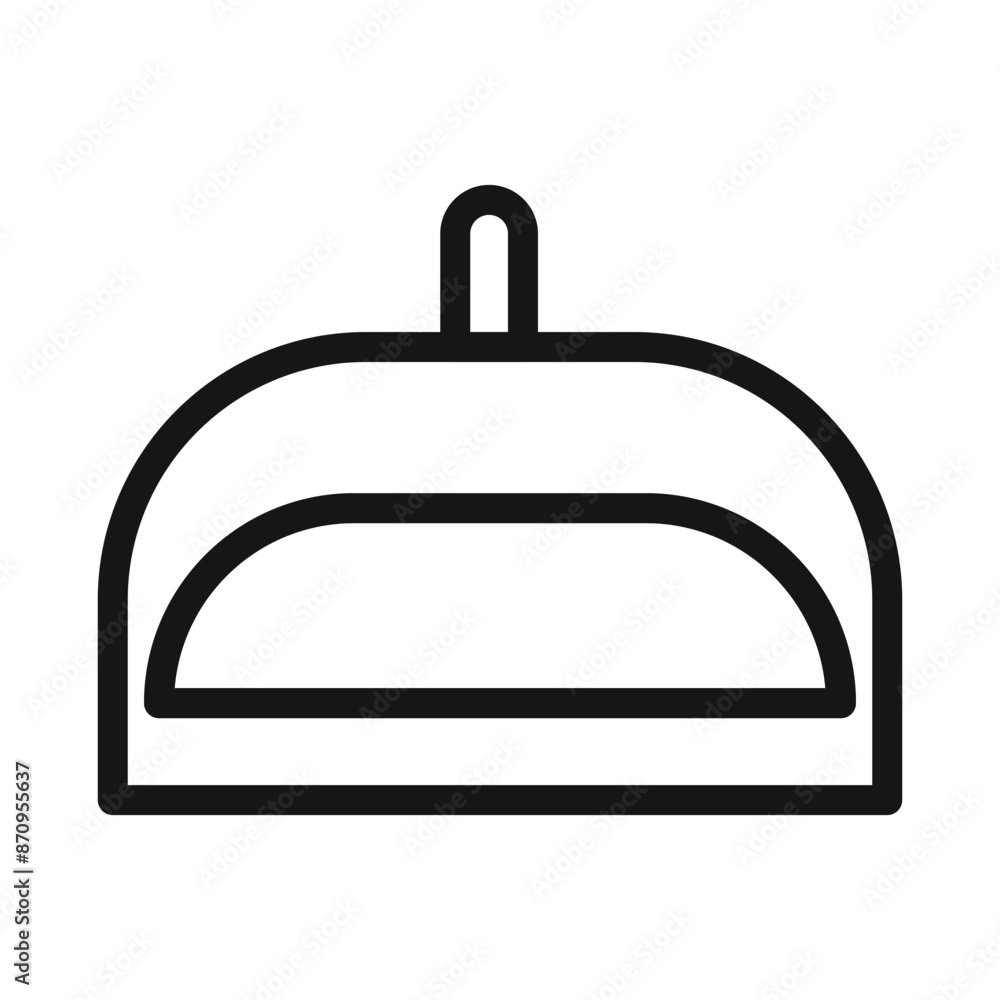 Obraz premium Dustpan icon Black line art vector