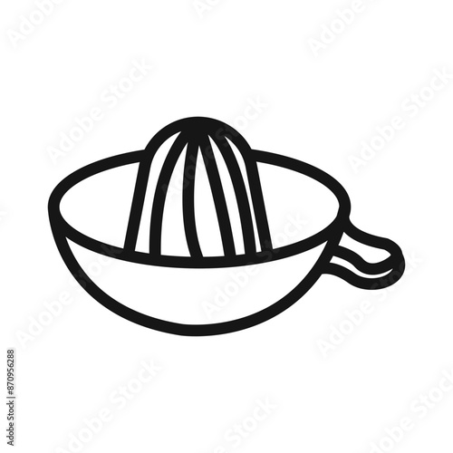 Lemon squeezer icon Black line art vector