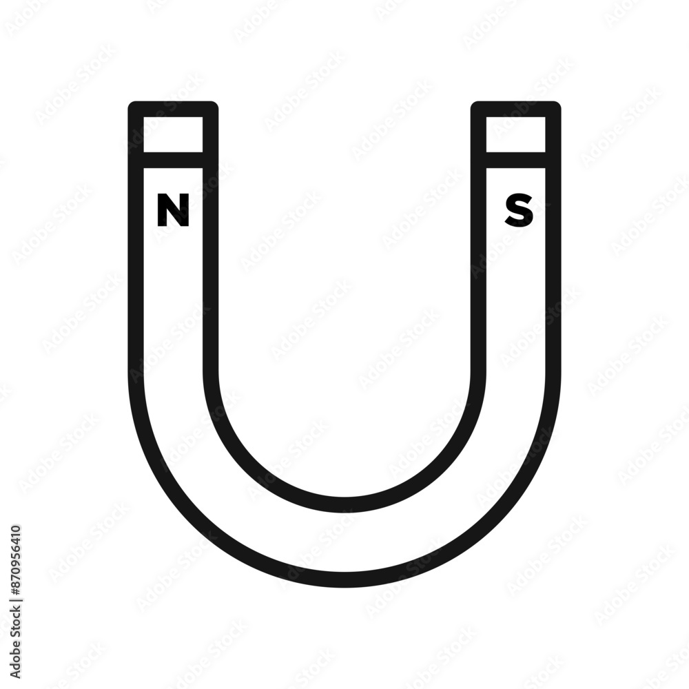 Magnet icon Black line art vector Magnet icon Black line art vector