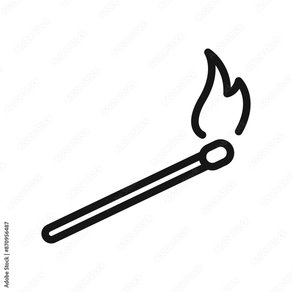 Matches icon Black line art vector Matches icon Black line art vector