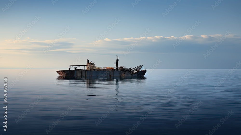 Obraz premium isolation oil barge