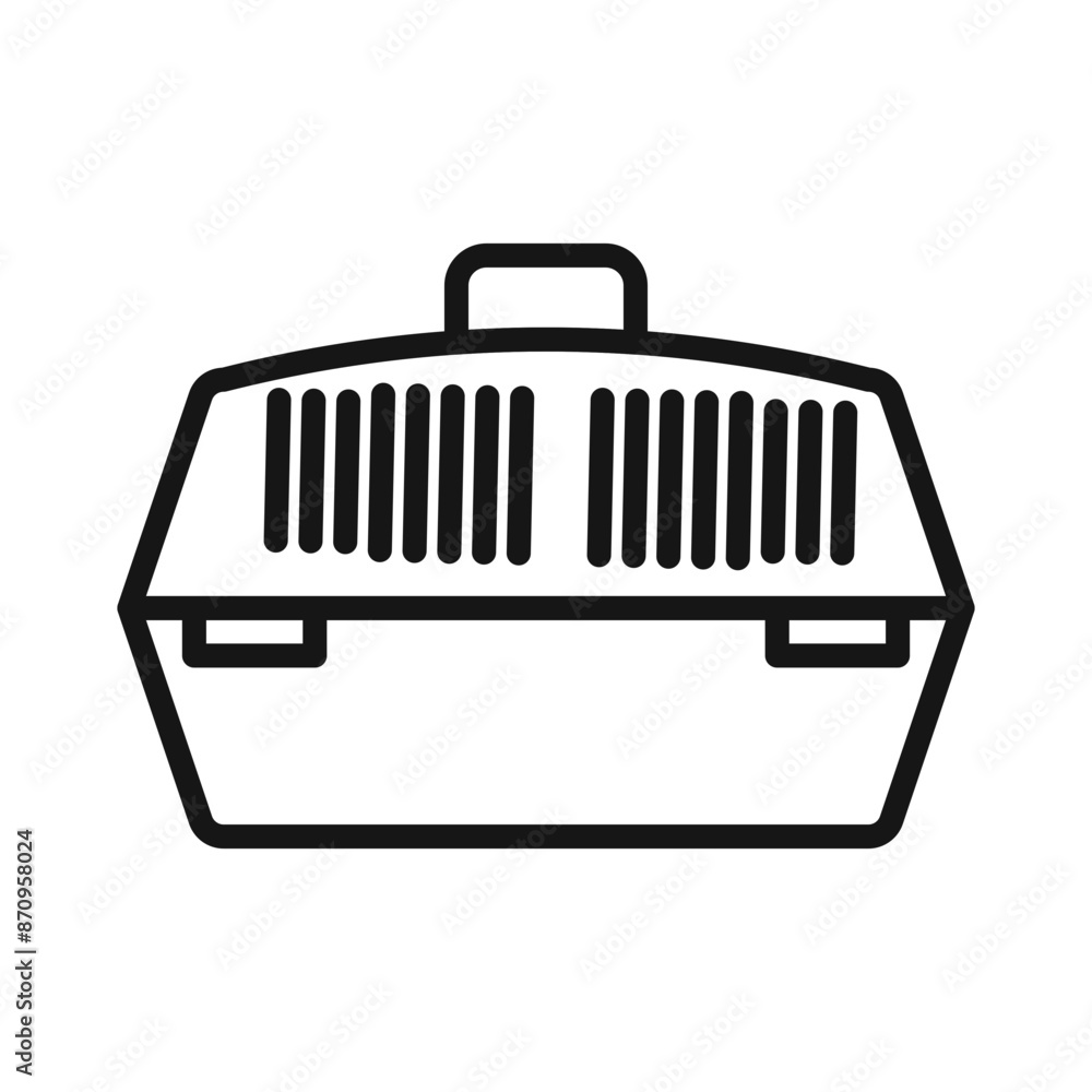 Pet cage icon Black line art vector Pet cage icon Black line art vector