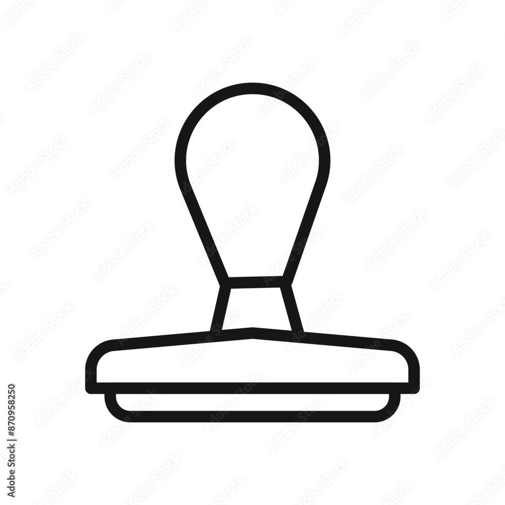 Rubber Stamp icon Black line art vector Rubber Stamp icon Black line art vector