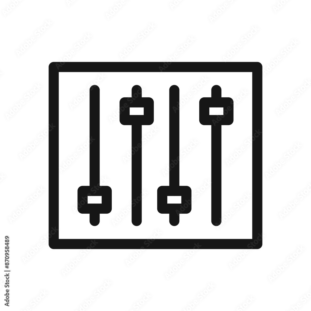 Sound mixer icon Black line art vector Sound mixer icon Black line art vector