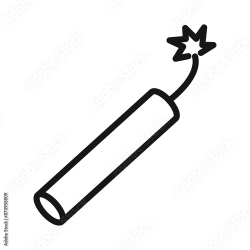 TNT dynamite icon Black line art vector