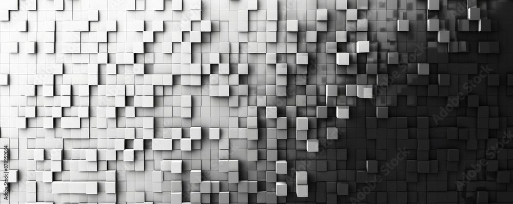 A mosaic pixel background with a gradient from black to white. The high contrast between the pixels creates a modern and sleek pattern. A mosaic pixel background with a gradient from black to white. The high contrast between the pixels creates a modern and sleek pattern.