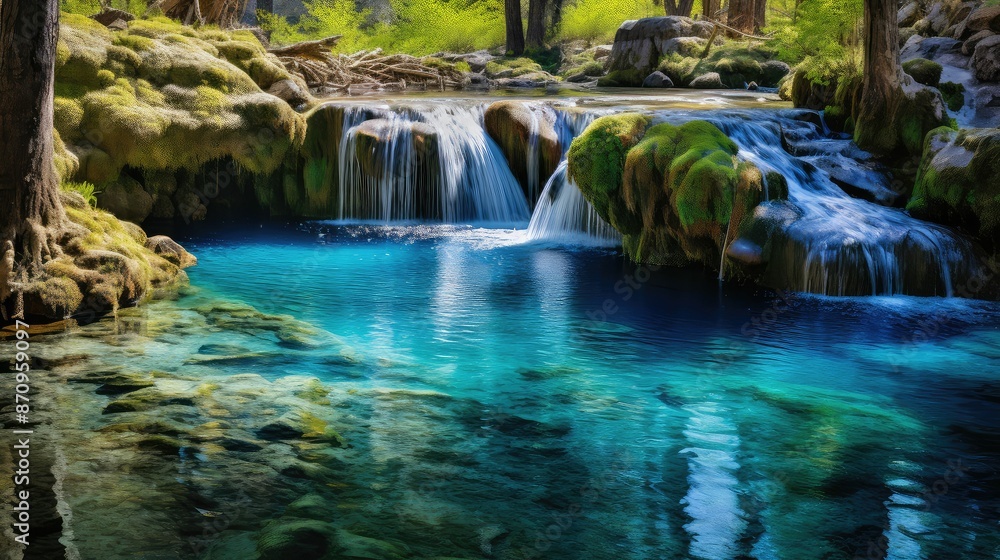 Naklejka premium rocks blue spring