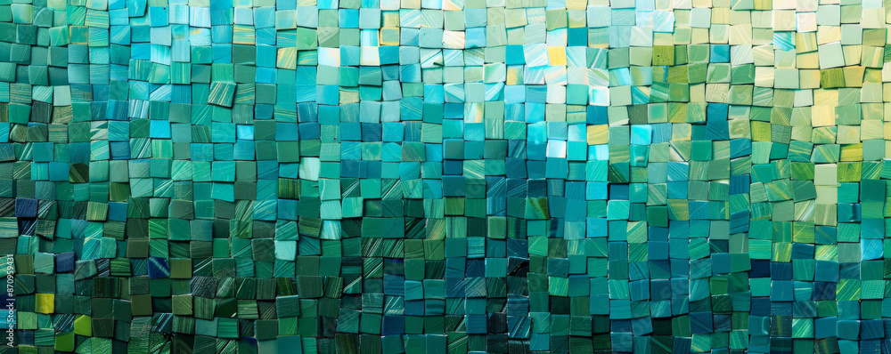 A mosaic pixel background with a mix of cool colors like blue, teal, and green. The refreshing hues and pixel arrangement create a calm and serene pattern. A mosaic pixel background with a mix of cool colors like blue, teal, and green. The refreshing hues and pixel arrangement create a calm and serene pattern.