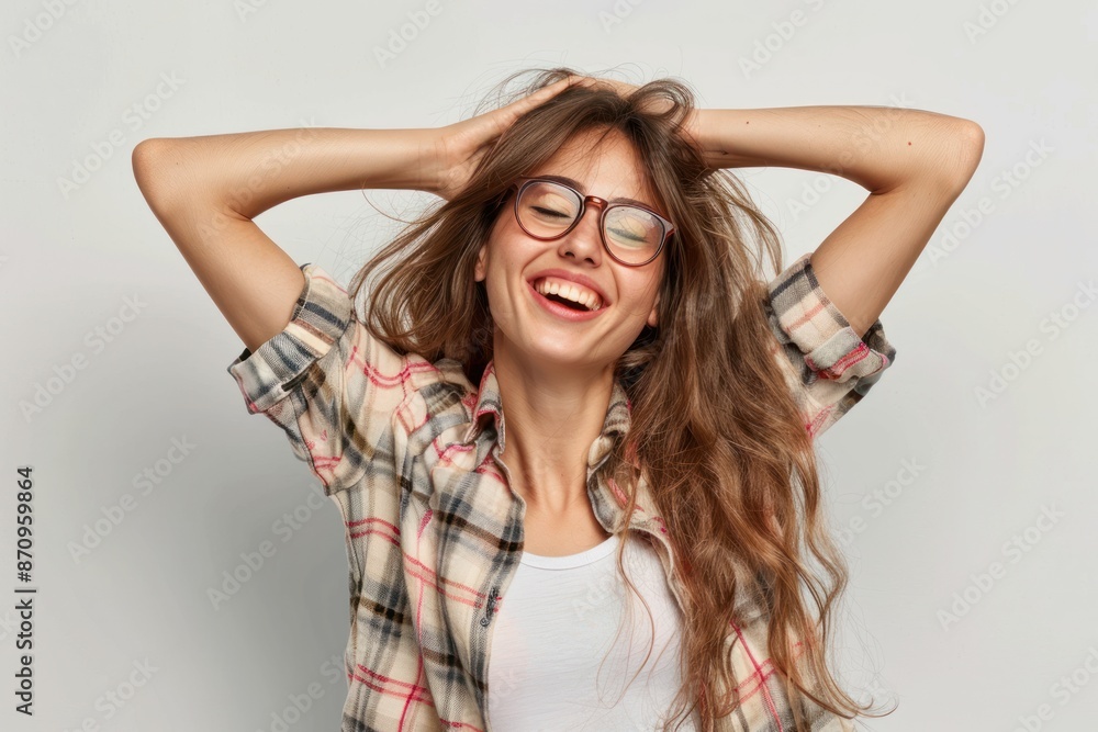 funny girl with hairy armpits. ai generative funny girl with hairy armpits. ai generative