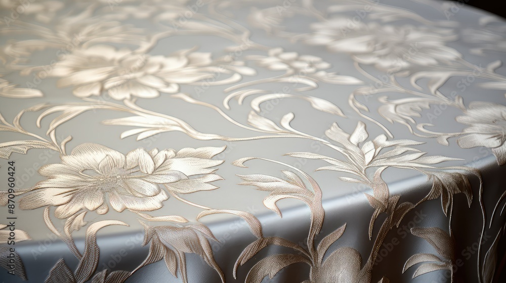 Fototapeta premium intricate silver damask