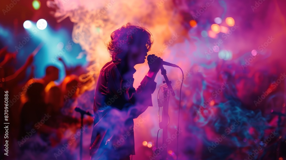 Dynamic Live Concert Performance with Guitarist and Vivid Light Effects for Music Event Promotion Dynamic Live Concert Performance with Guitarist and Vivid Light Effects for Music Event Promotion