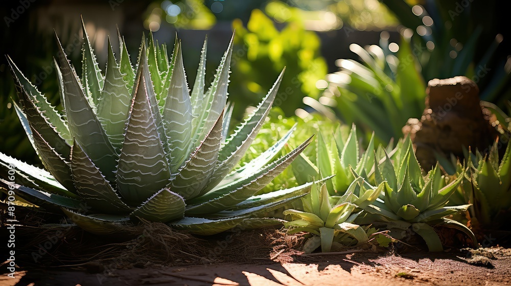 Fototapeta premium garden aloe succulent
