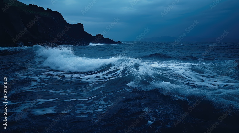 Fototapeta premium water dark blue