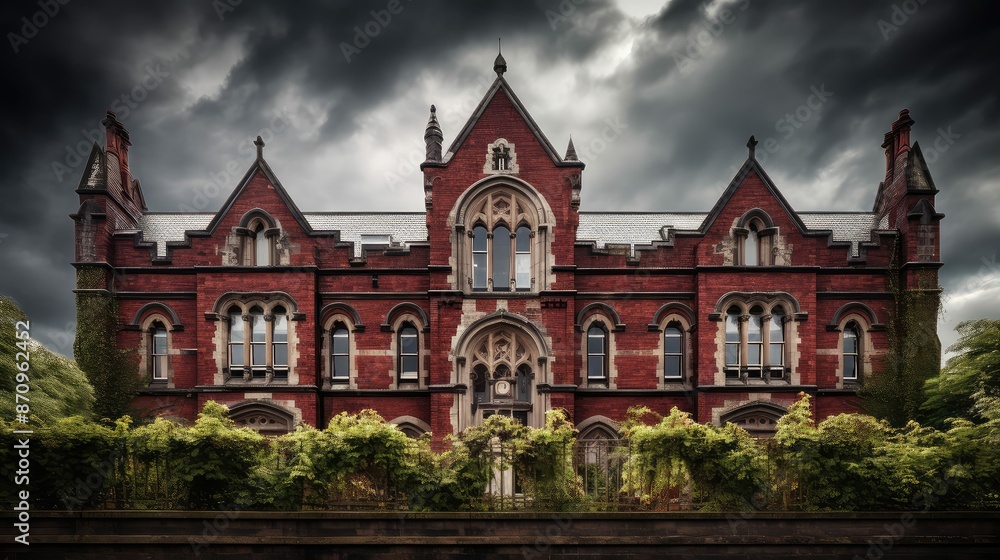 Obraz premium building dark red brick