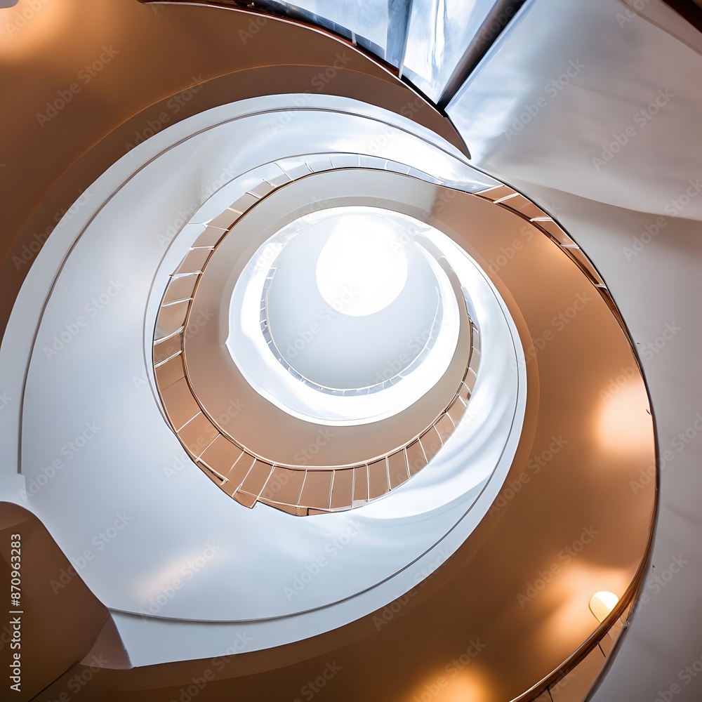 Fototapeta premium spiral staircase in a building