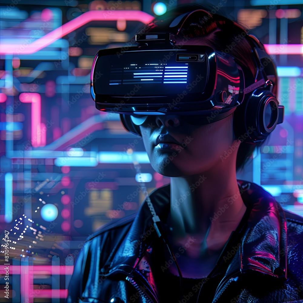 an image of a person using VR and AR googles an image of a person using VR and AR googles