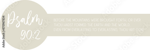 Psalm Bible Verse Social Media Post vector illustration