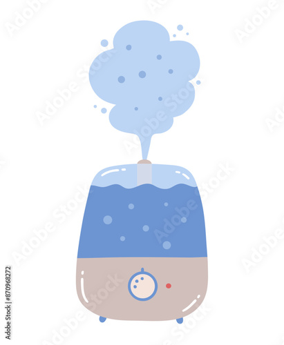 Color vector illustration of Humidifier