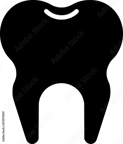 Dental tooth enamel as a medical and dental sign icon logo design