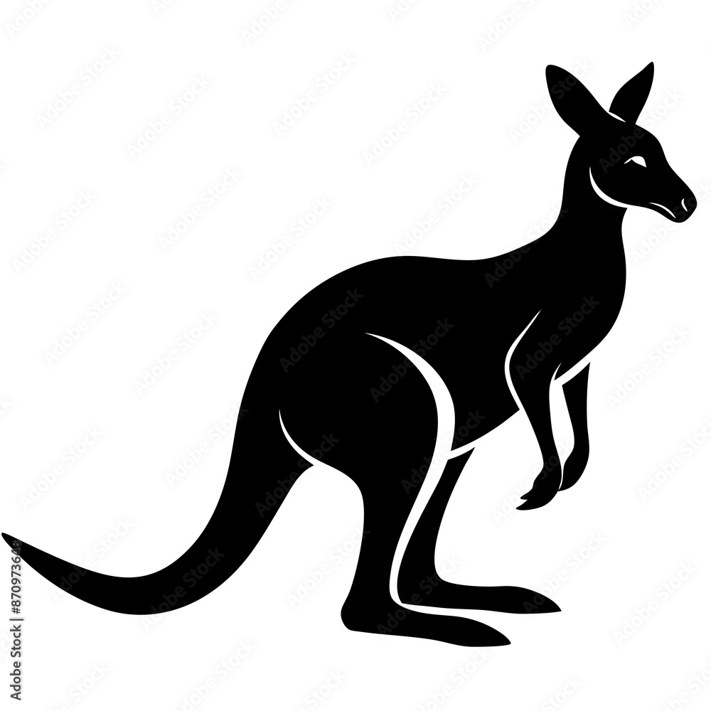 Charming Kangaroo Illustration Vector: Australian Wildlife Art Charming Kangaroo Illustration Vector: Australian Wildlife Art