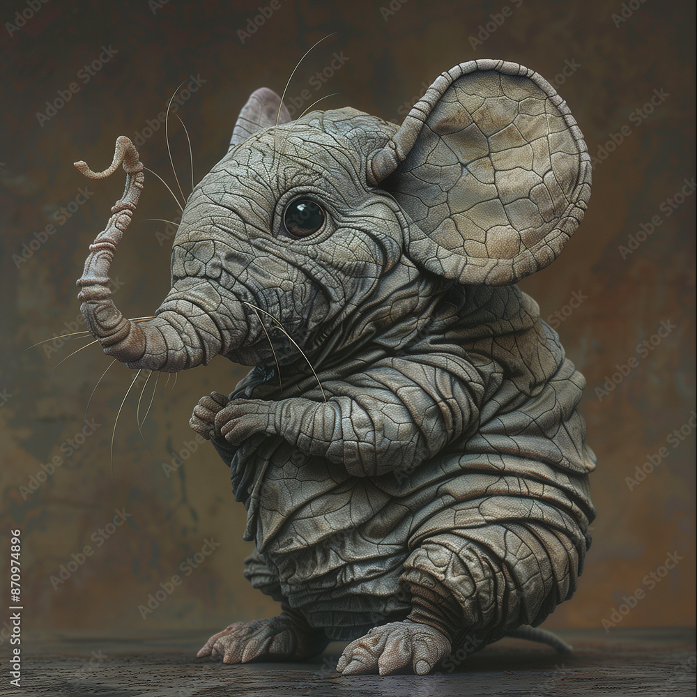 Obraz premium fantasy rat elephant chimera