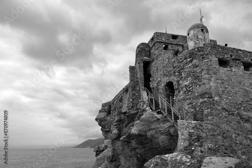 dragonara castle or dragon castle Camogli Italy photo