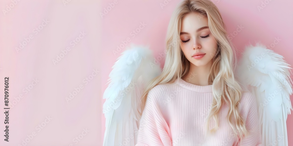 The girl with long blonde hair, pastel pink outfit, and wings. Concept Fantasy Photoshoot, Pastel Aesthetic, Angelic Portraits The girl with long blonde hair, pastel pink outfit, and wings. Concept Fantasy Photoshoot, Pastel Aesthetic, Angelic Portraits