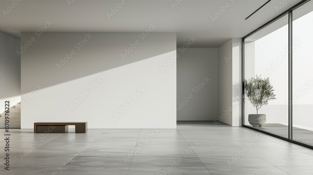 interior design with empty wall, cozy modern interior, living room, scandinavian interior design with empty wall, cozy modern interior, living room, scandinavian