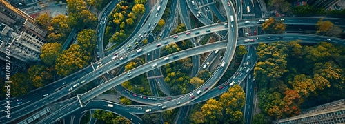 overhead image of a highway in a contemporary community.