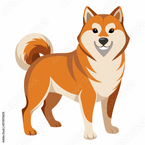 ai generated,Akita, dog, breed, Japanese, Japan, large, fluffy, loyal, protective, independent, powerful, strong, muscular, courageous, dignified, intelligent, alert, reserved, aloof, calm, confident,