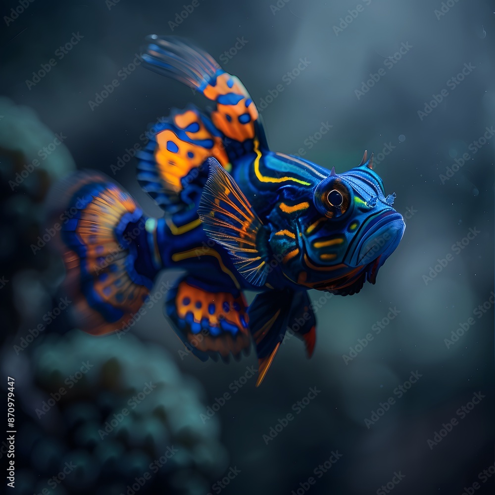 Tropical underwater scene with colorful fis Tropical underwater scene with colorful fis