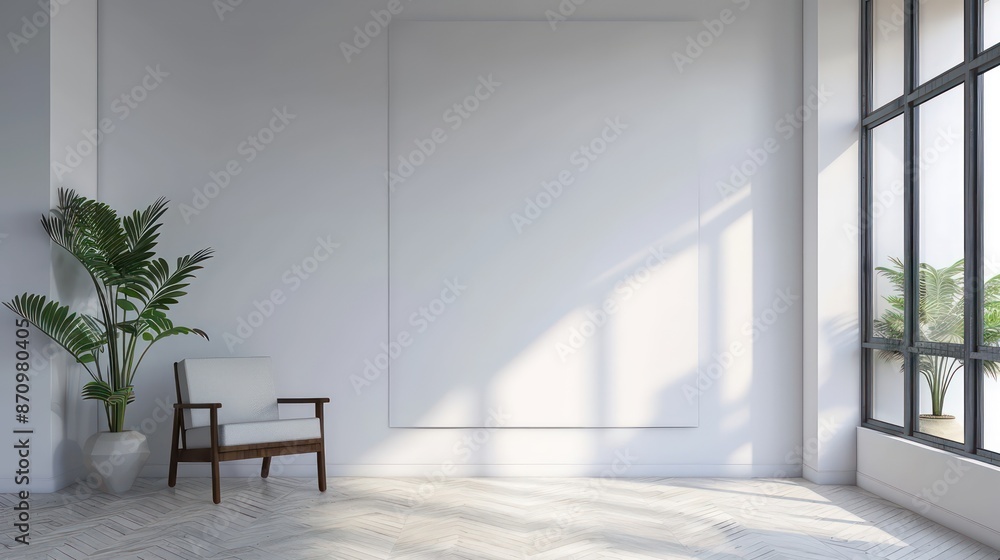 scandinavian interior, minimalistic interior with empty wall, copy space, blank canvas on wall for wall art, mockup template scandinavian interior, minimalistic interior with empty wall, copy space, blank canvas on wall for wall art, mockup template