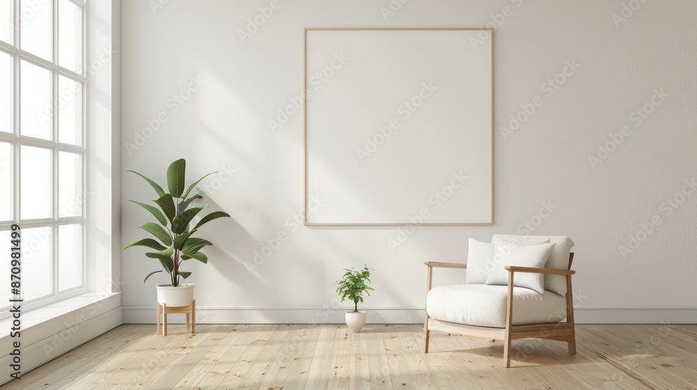 modern industrial interior design space, empty wall for copy space, blank canvas on wall in minimalistic interior, scandinavian interior modern industrial interior design space, empty wall for copy space, blank canvas on wall in minimalistic interior, scandinavian interior