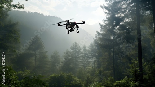 Fototapeta Naklejka Na Ścianę i Meble -  sensors forest technology