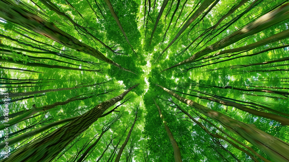 Looking Up Through a Canopy of Trees. Looking Up Through a Canopy of Trees.