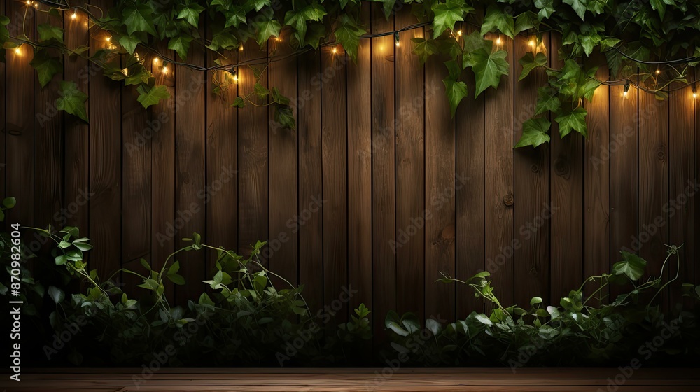 fence wood background with string lights fence wood background with string lights