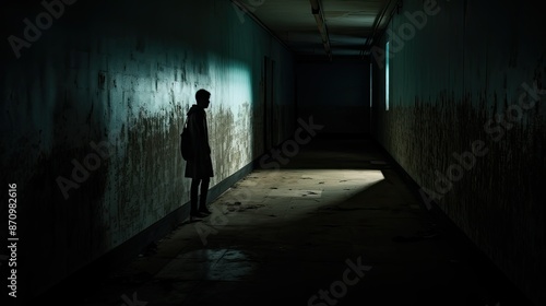 corridor walking into darkness