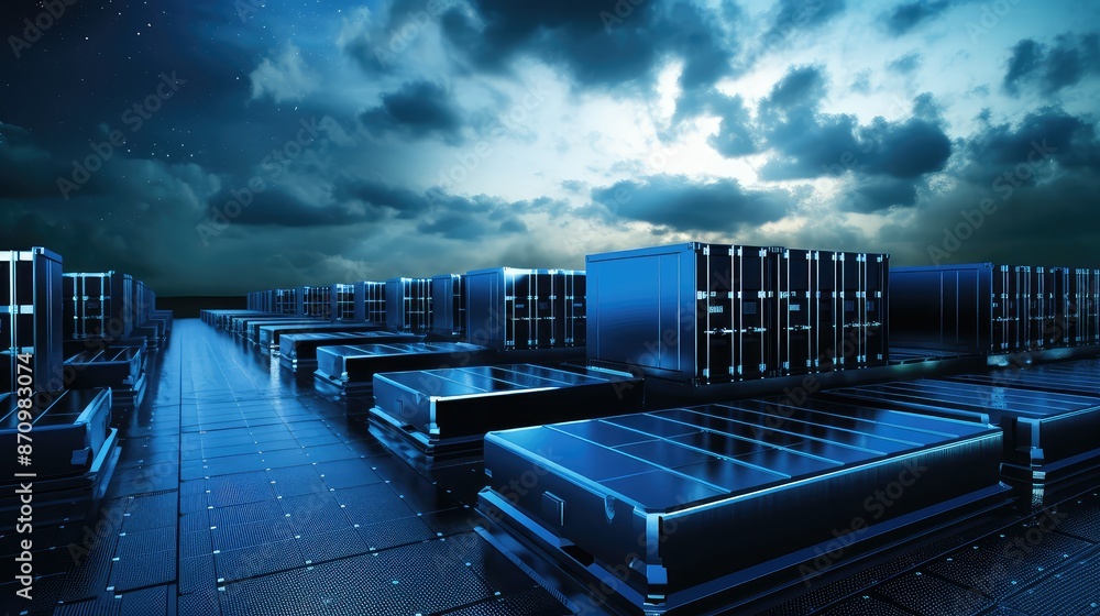 Obraz premium computing servers technology