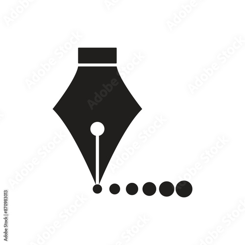 Pen Tool Icon Vector Illustration Flat Design