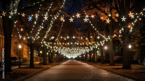 street christmas lights stars © vectorwin