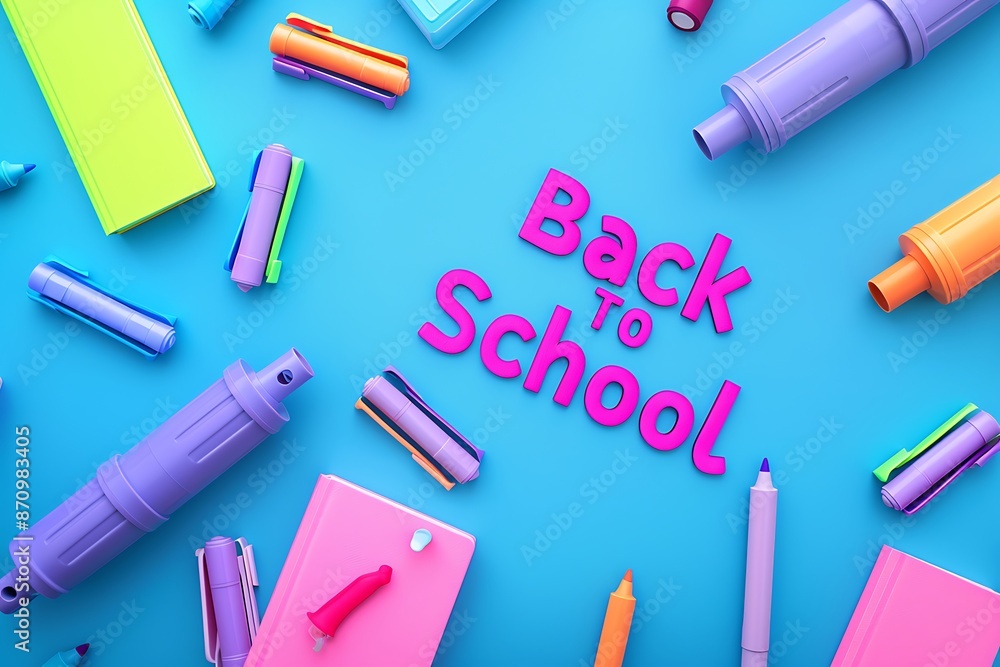 beautiful background with welcome back to school in elegant fonts on solid color background. as concept of Back To school beautiful background with welcome back to school in elegant fonts on solid color background. as concept of Back To school