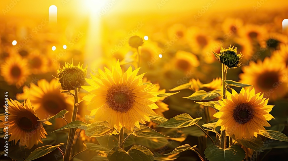 Obraz premium flowers transparent sun flare