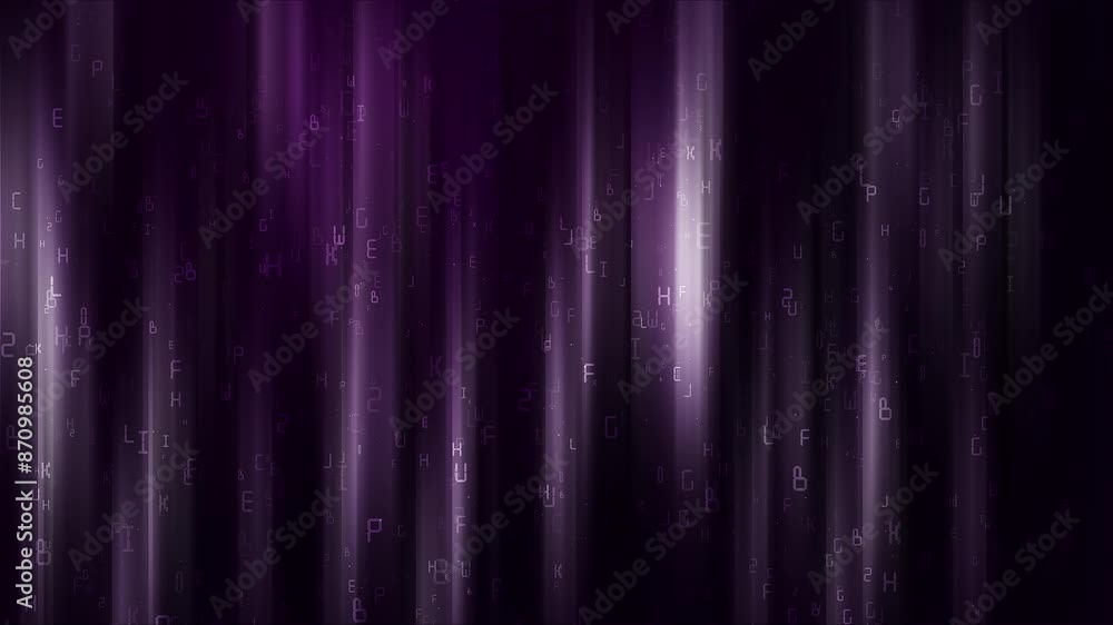 Dark purple glowing gradient background with flying letters. School animated looping screensaver. Dark purple glowing gradient background with flying letters. School animated looping screensaver.