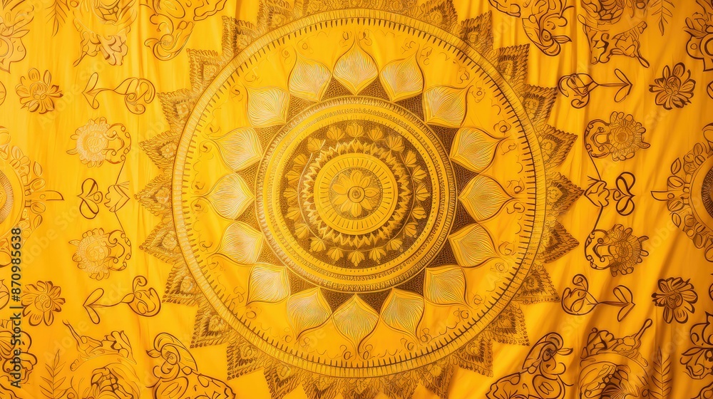 Fototapeta premium design yellow mandala