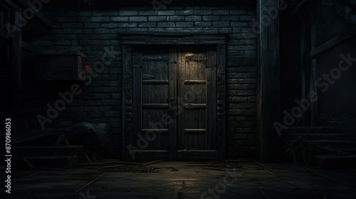 wood dark door