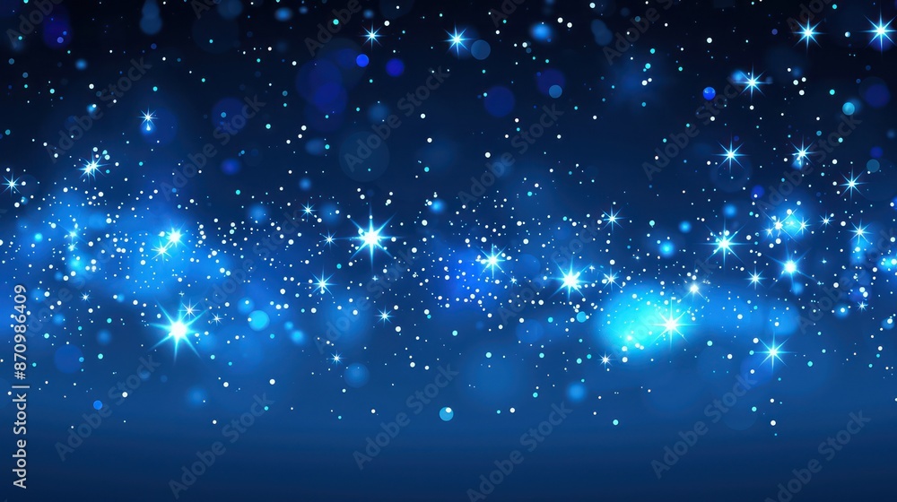 Beautiful night sky filled with sparkling stars and blue hues. Beautiful night sky filled with sparkling stars and blue hues.
