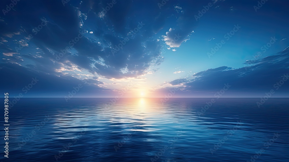 Obraz premium reflection blue light